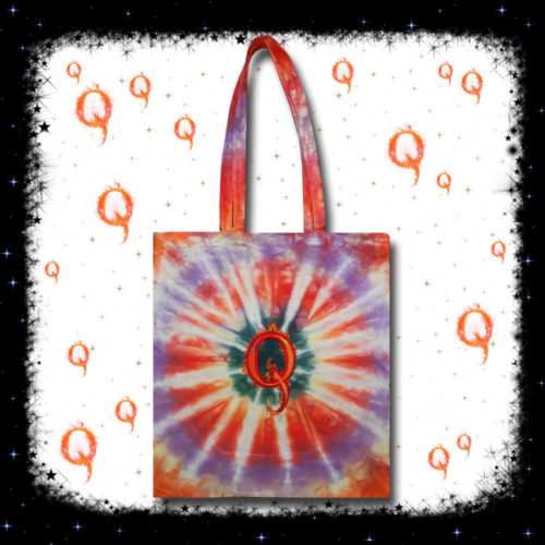 Qanon Embroidered Tie Dye 'Enjoy The Show' Tote Bag - Cosmic-Corner