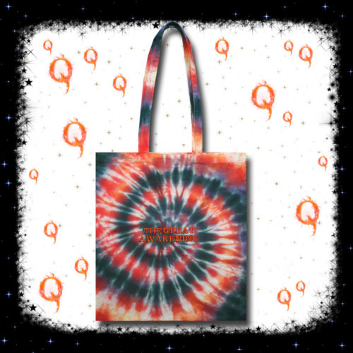 Qanon Embroidered Tie Dye The Great Awakening Tote Bag - Cosmic-Corner