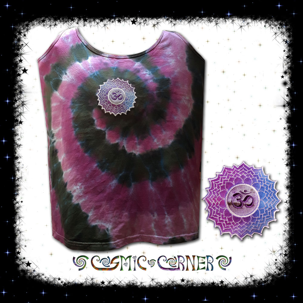 Crown Chakra Embroidered Tie Dye - Ladies 2XL Size - Cosmic-corner.com