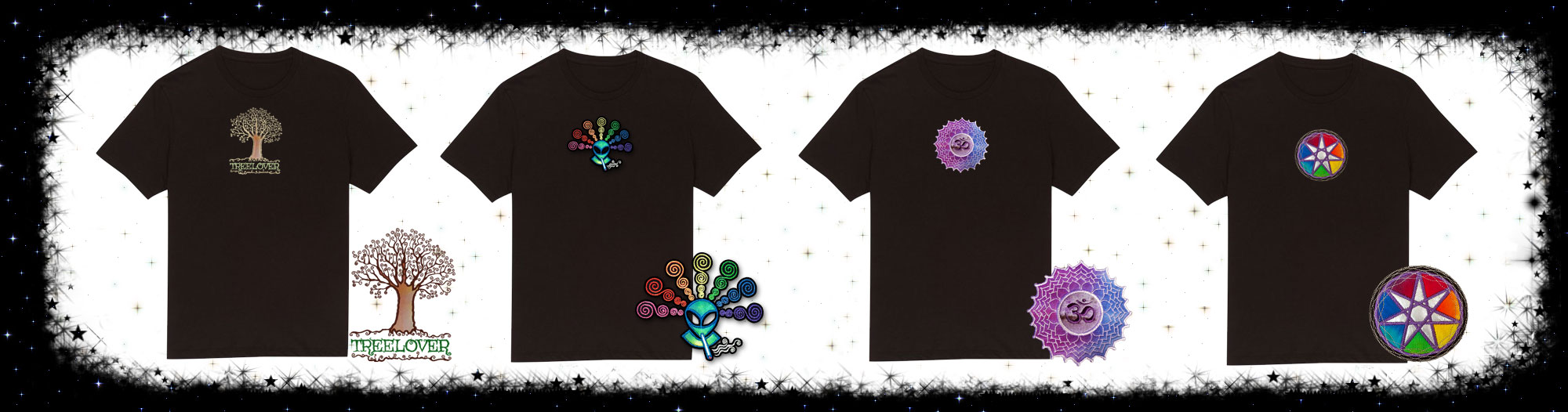 Embroidered T-shirts by Cosmi-Corner.com