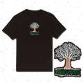 Spiral Branch Treelover Emboidered Black T-shirt - Cosmic-Corner.com