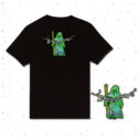 Alien Wizard Sage Unisex Embroidered T-shirt - Design 1 in green - Cosmic-Corner.com