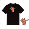 Alien Wizard Sage Unisex Embroidered T-shirt - Design 1 in orange - Cosmic-Corner.com