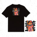 Alien Wizard Sage Unisex Embroidered T-shirt - Design 3 in orange - Cosmic-Corner.com