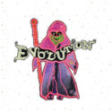 Alien Wizard Sage Unisex Embroidered T-shirt - Design 1 in pink- kids non smoking - Cosmic-Corner.com