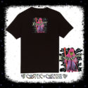 Alien Wizard Sage Unisex Embroidered T-shirt - Design 3 in pink- kids non smoking - Cosmic-Corner.com