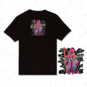 Alien Wizard Sage Unisex Embroidered T-shirt - Design 3 in pink- kids non smoking - Cosmic-Corner.com