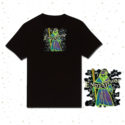 Alien Wizard Sage Unisex Embroidered T-shirt - Design 3 in yellow - Cosmic-Corner.com