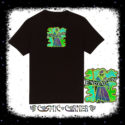 Alien Wizard Sage Unisex Embroidered T-shirt - Design 2 in yellow - Cosmic-Corner.com