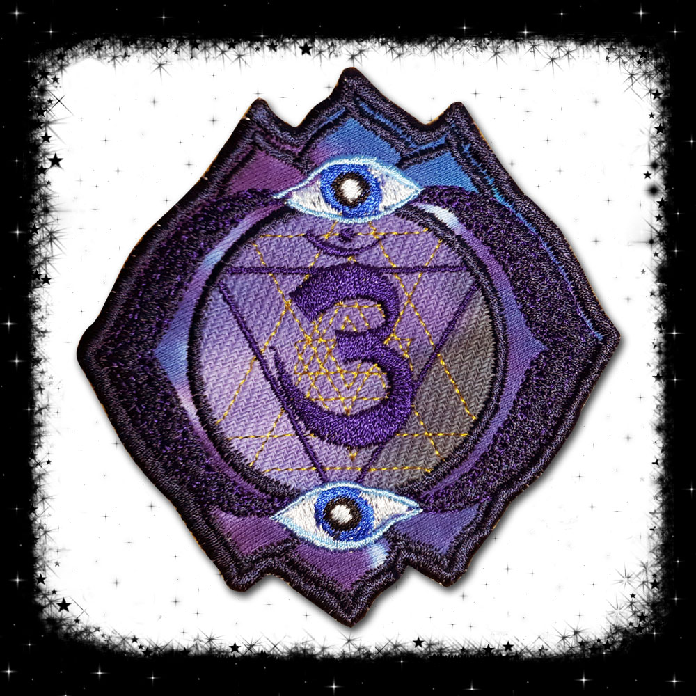 Cosmic-Corner Brow Chakra Sew & Iron-on Patch