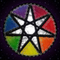 Seven Pointed Faery Heptangle Star Embroidered Patch - Cosmic-Corner.com