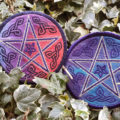 Mystic Pentacle Embroidered Patch Purple, Red & Blue Theme – Cosmic-Corner.com