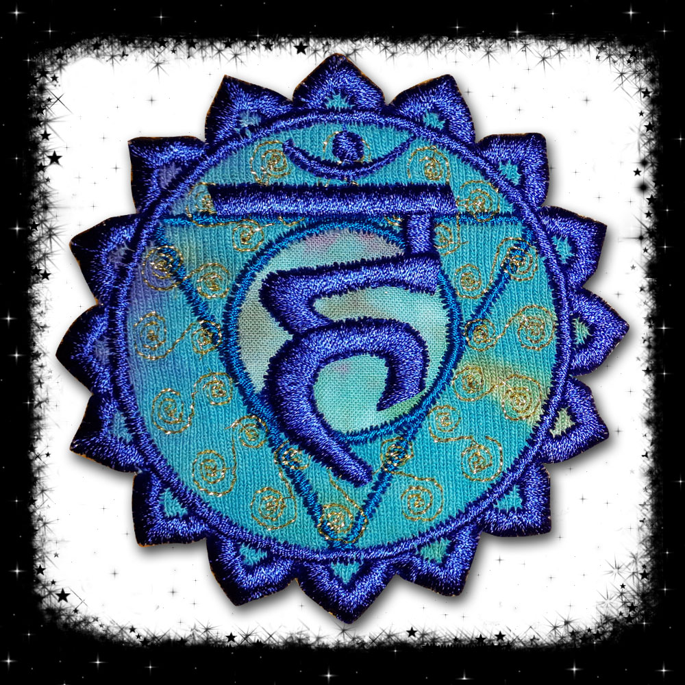 Cosmic-Corner Throat Chakra Sew & Iron-on Patch