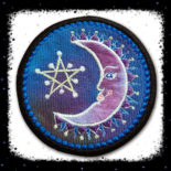 Moon Embroidered Sew / iron on Pagan Patch - Cosmic-Corner.com