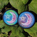 Moon Embroidered Sew / iron on Pagan Patch - Cosmic-Corner.com