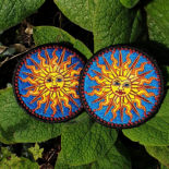 Sun Embroidered Sew / iron on Pagan Patch - Cosmic-Corner.com