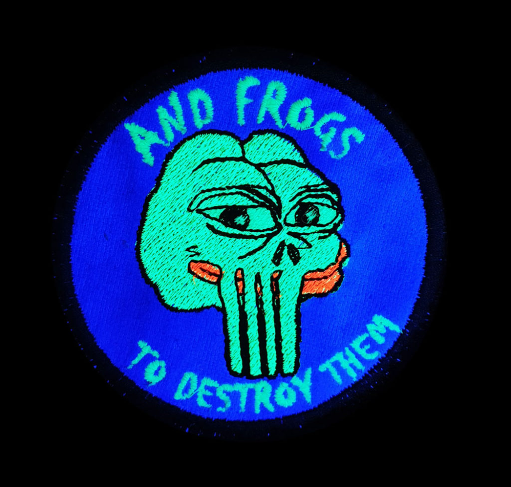 Pepe Punisher Frog Meme Embroidered patch - Cosmic-Corner