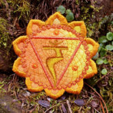 Solar-Plexus Manipura Chakra Anahata Spiritual Yogic Embroidered sew/iron-on patch - Hippy Spiritual Embroidered Patch - Cosmic-Corner