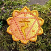 Solar-Plexus Manipura Chakra Anahata Spiritual Yogic Embroidered sew/iron-on patch - Hippy Spiritual Embroidered Patch - Cosmic-Corner