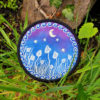 Magic Mushroom Round Embroidered Sew / iron on Hippy Trippy Patch - Cosmic-Corner.com