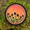 Magic Mushroom Round Embroidered Sew / iron on Hippy Trippy Patch - Cosmic-Corner.com