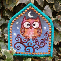 Owl Totem Embroidered Applique Patch by Cosmic Corner