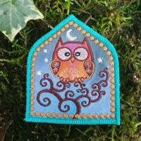 Owl Totem Embroidered Applique Patch by Cosmic Corner