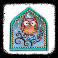 Owl Totem Embroidered Applique Patch by Cosmic Corner