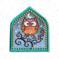 Owl Totem Embroidered Applique Patch by Cosmic Corner