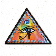 Wadjet or Eye of Horus Egyptian Embroidered sew/iron-on patch by Cosmic-Corner.com