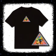 Wadjet or Eye of Horus Egyptian Embroidered sew/iron-on T-shirt by Cosmic-Corner.com