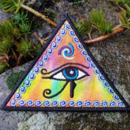 Wadjet or Eye of Horus Egyptian Embroidered sew/iron-on patch by Cosmic-Corner.com