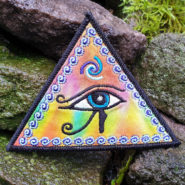 Wadjet or Eye of Horus Egyptian Embroidered sew/iron-on patch by Cosmic-Corner.com