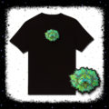 Greenman Embroidered Unisex Black T-shirt by Cosmic-Corner.com