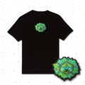 Greenman Embroidered Unisex Black T-shirt by Cosmic-Corner.com