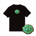 Greenman Embroidered Unisex Black T-shirt by Cosmic-Corner.com