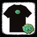 Greenman Embroidered Unisex Black T-shirt by Cosmic-Corner.com