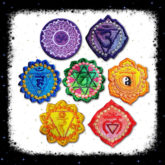 even Chakra Symbols Mini Embroidered Patches by Cosmic-Corner.com