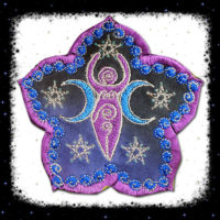 Sacred Moon Goddess Embroidered Patch by Cosmic-Corner.com