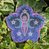 Sacred Moon Goddess Embroidered Patch by Cosmic-Corner.com