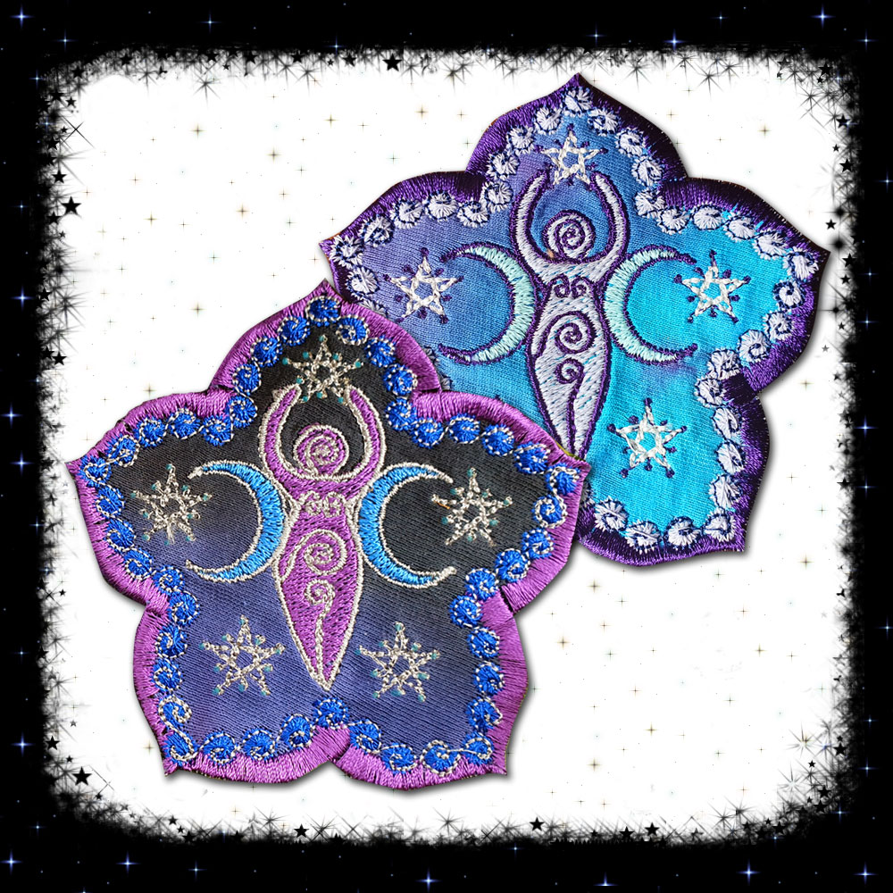 Sacred Moon Goddess Embroidered Patch by Cosmic-Corner.com