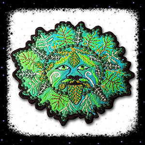 Greenman Embroidered Patch by Cosmic-Corner.com