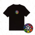 Seven Pointed Faery Star Embroidered Unisex T-shirt by Cosmic-Corner.com