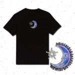 Moon God/Goddess Embroidered Unisex T-shirt by Cosmic-Corner