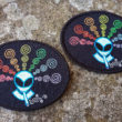 Cherhill Smoking Alien Crop Circle Embroidered sew/iron-on patch by Cosmic-Corner