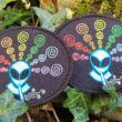 Cherhill Smoking Alien Crop Circle Embroidered sew/iron-on patch by Cosmic-Corner