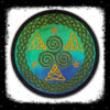 Celtic Triskelion Circular Embroidered Patch by Cosmic-Corner