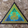 Celtic Triskelion Triangle Embroidered Patch by Cosmic-Corner