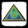 Celtic Triskelion Triangle Embroidered Patch by Cosmic-Corner