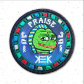 Praise Kek Embroidered Applique sew/iron-on patch - Cosmic-Corner